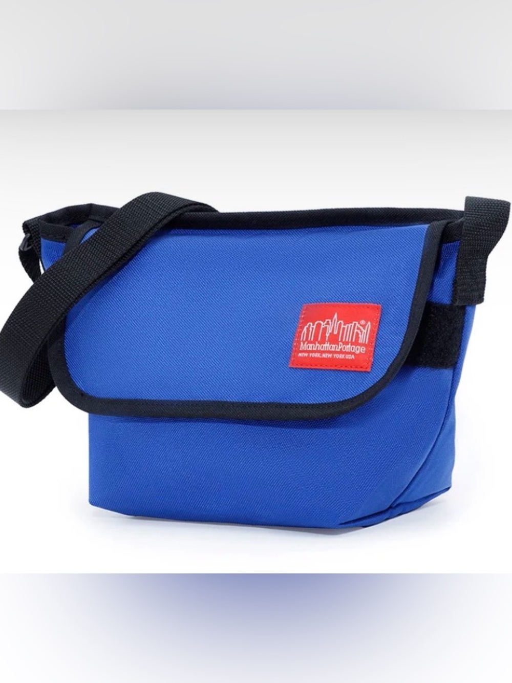 Manhattan Portage Mini NY RoyalBlue & Red 1000D Cordura Nylon Messenger Bag NWT